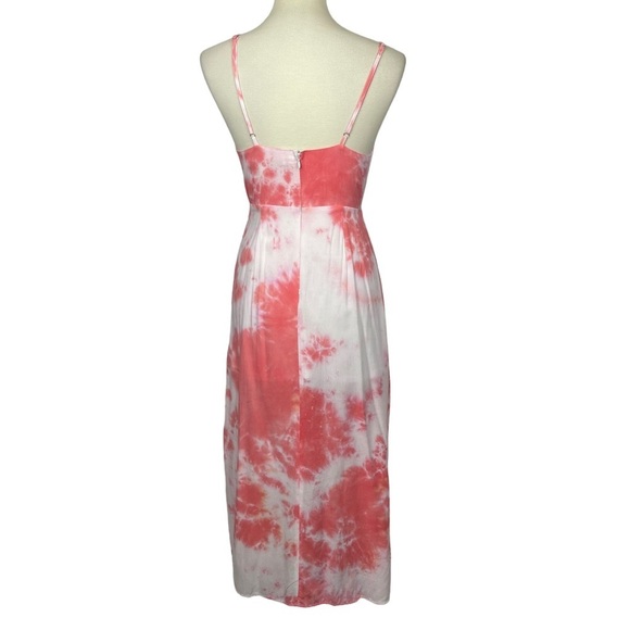 Hyfve Dress Womens Small Pink White Tie-Dye Maxi Sleeveless Sundress 100% Cotton - Picture 3 of 12